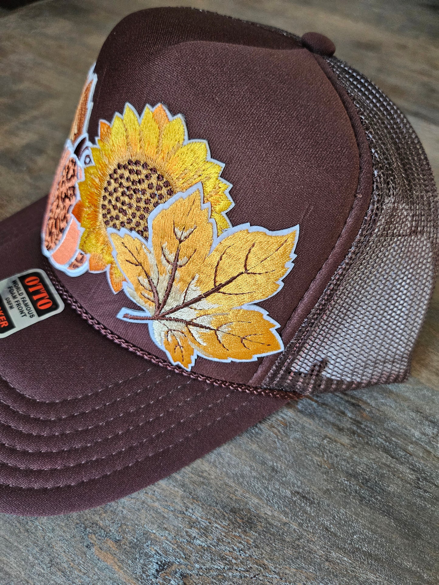 Custom fall trucker hat