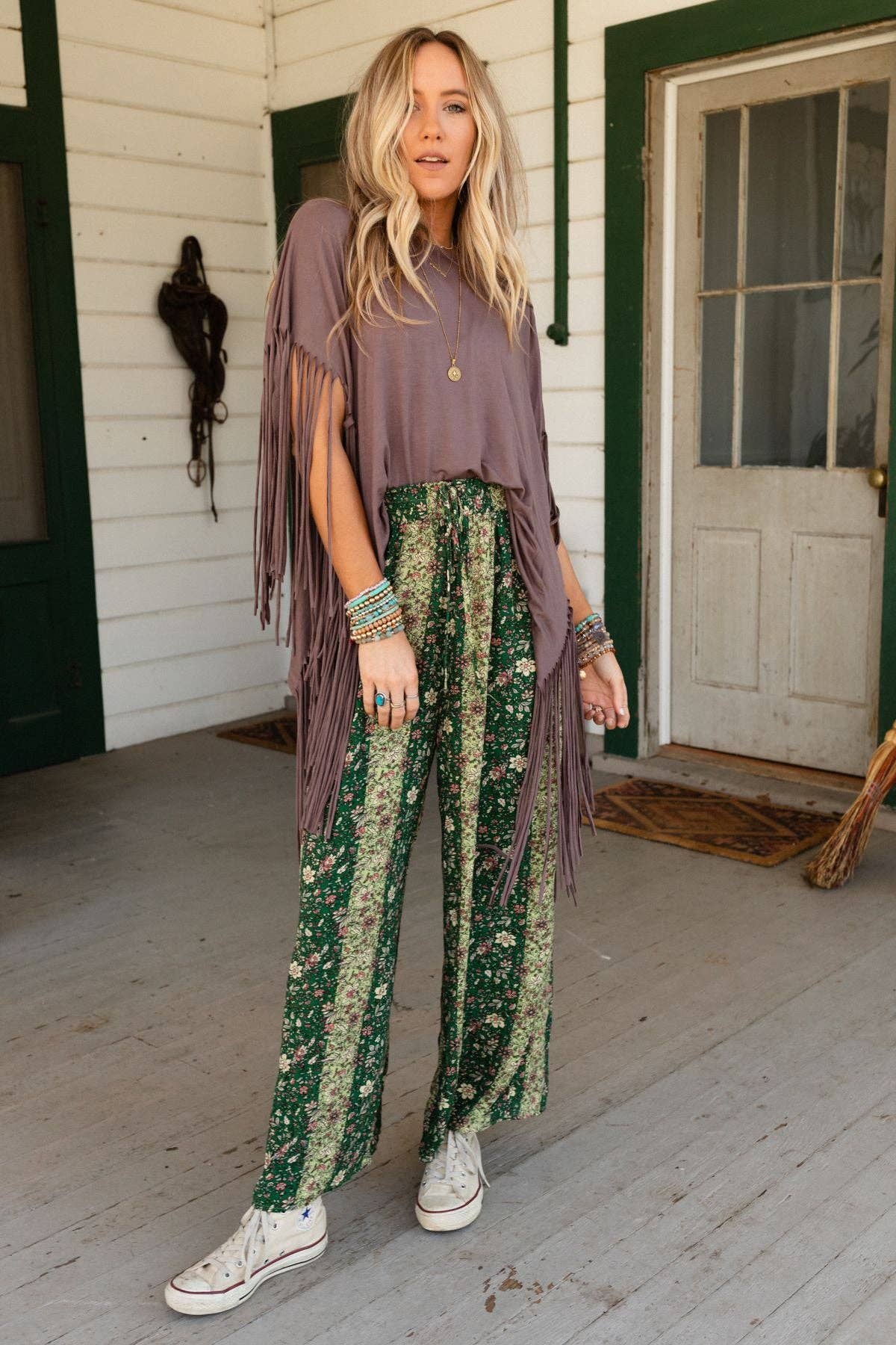 Western Showstopper Fringe Top - Mocha