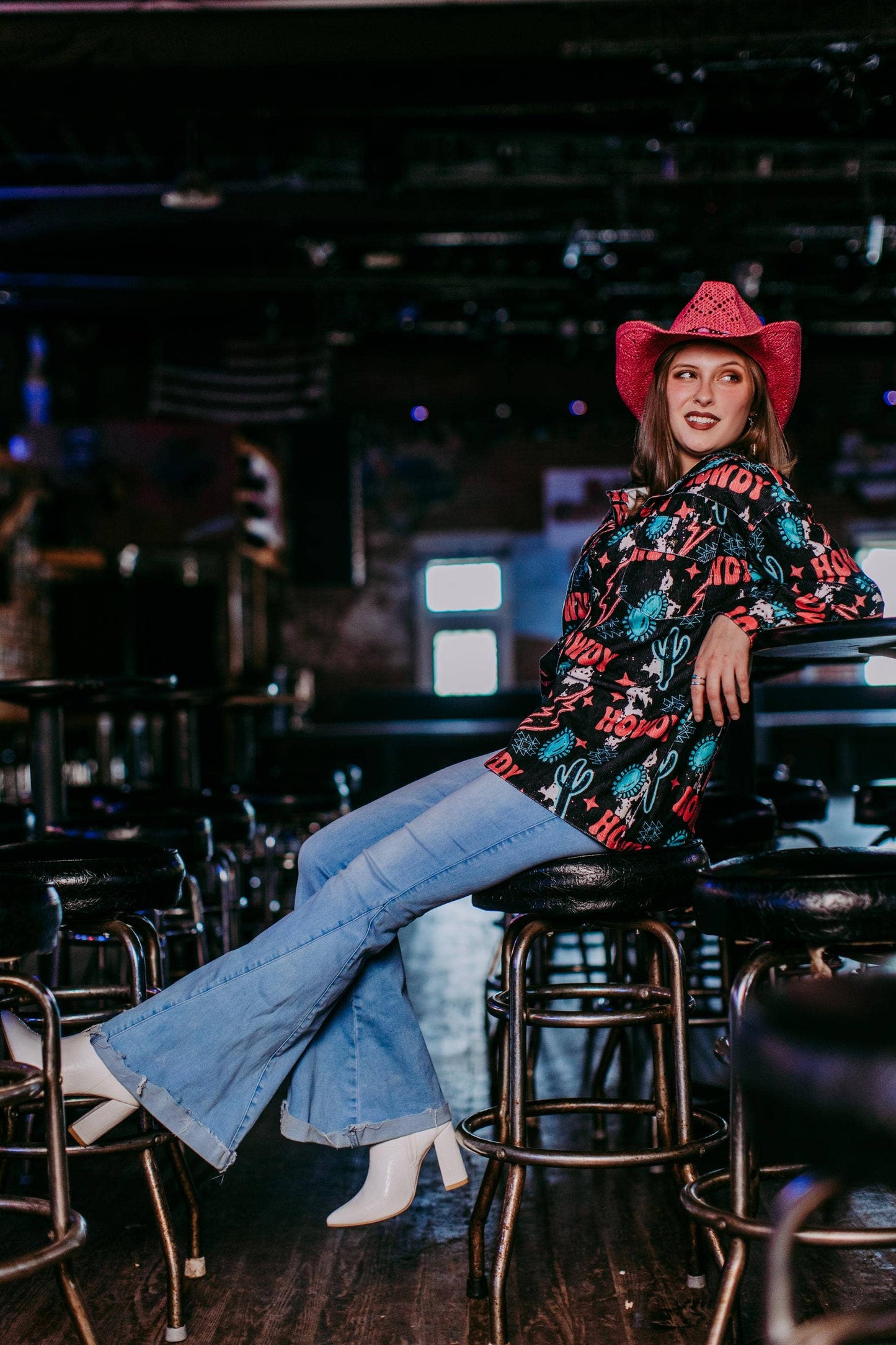 Sparkle Howdy Corduroy Shacket top