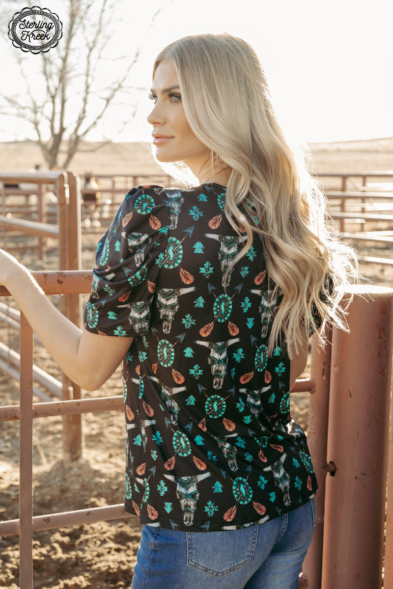 Western Tribal Squash Blossom Top