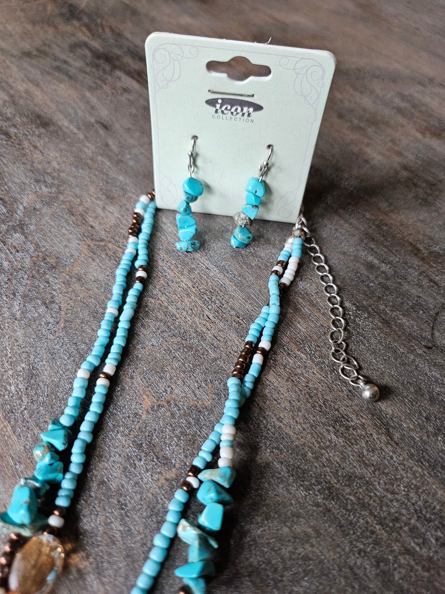 Squash blossom beaded necklace set.