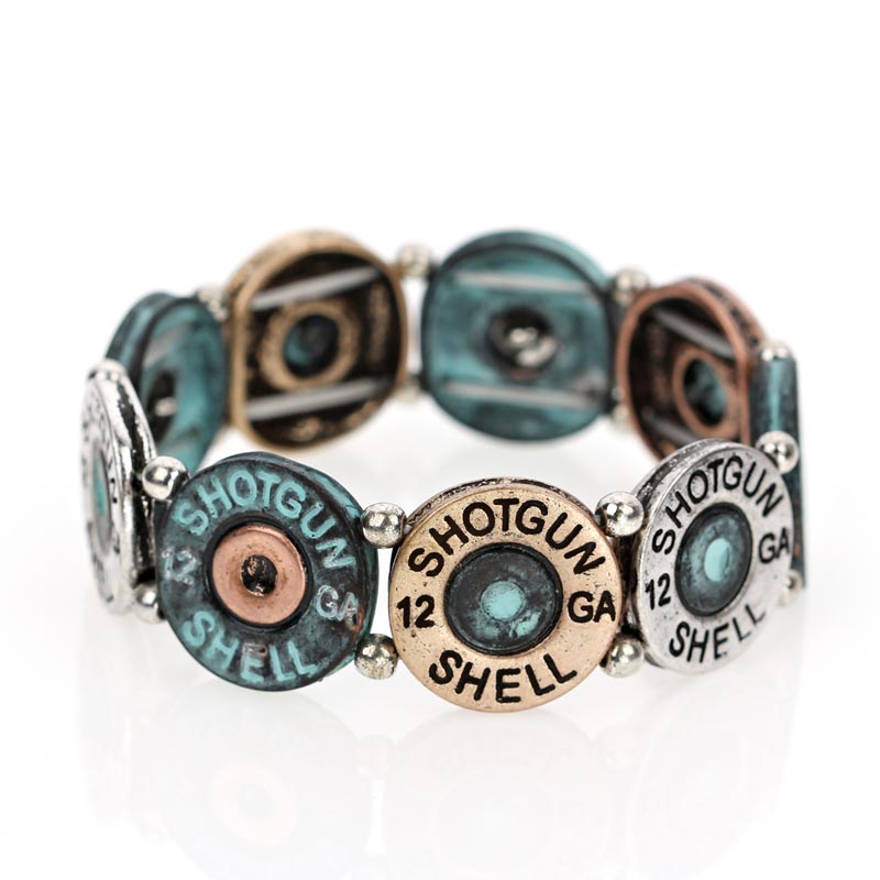 Western Shotgun shell stretch bracelet.