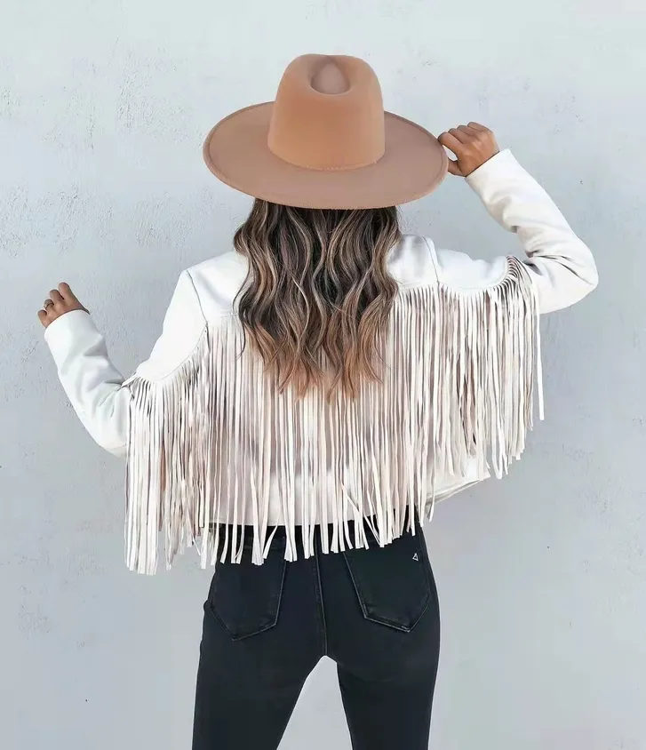 Western style suede Fringe Tassel jacket