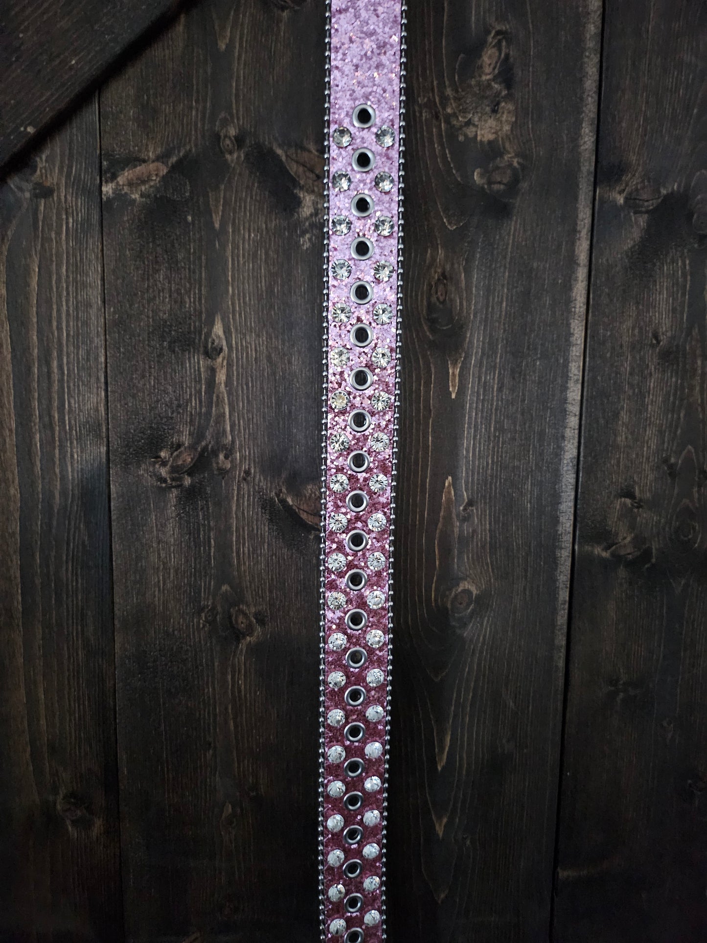 Pink Western style rhinestone belt