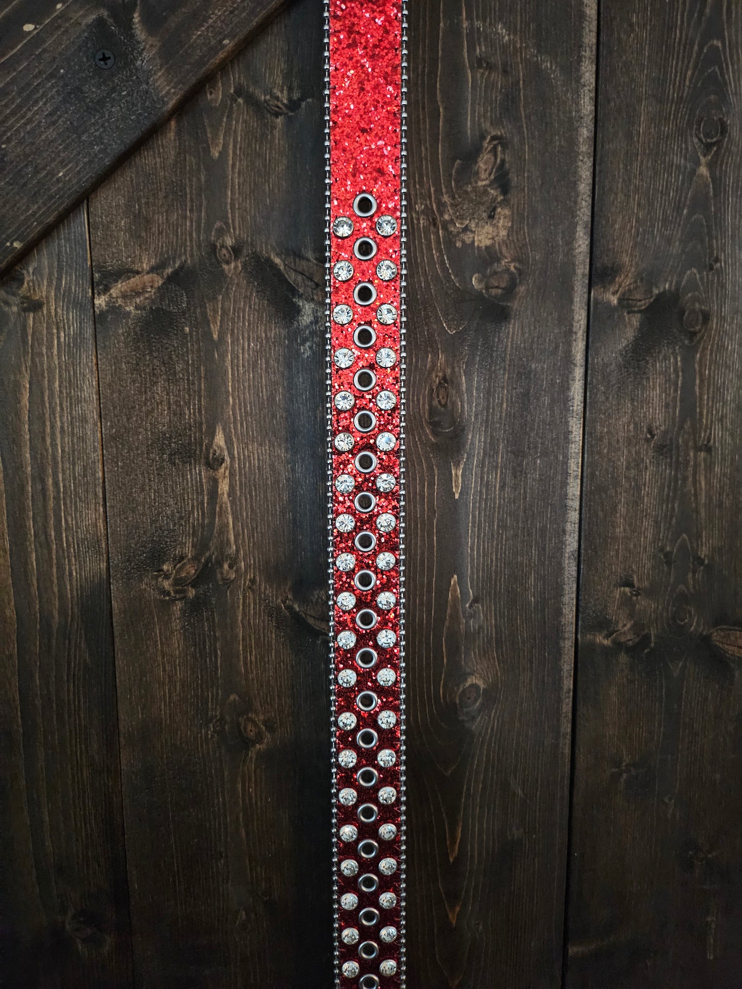 Red western rhinestone belt