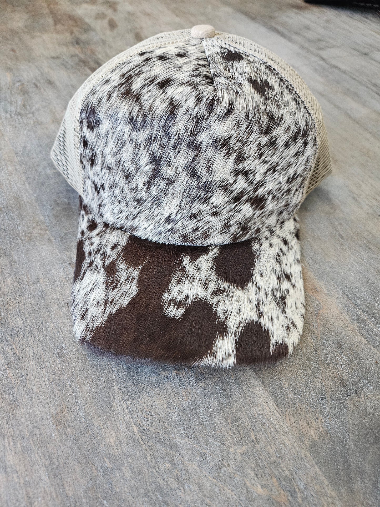 Western Linens - Genuine Cowhide trucker hat