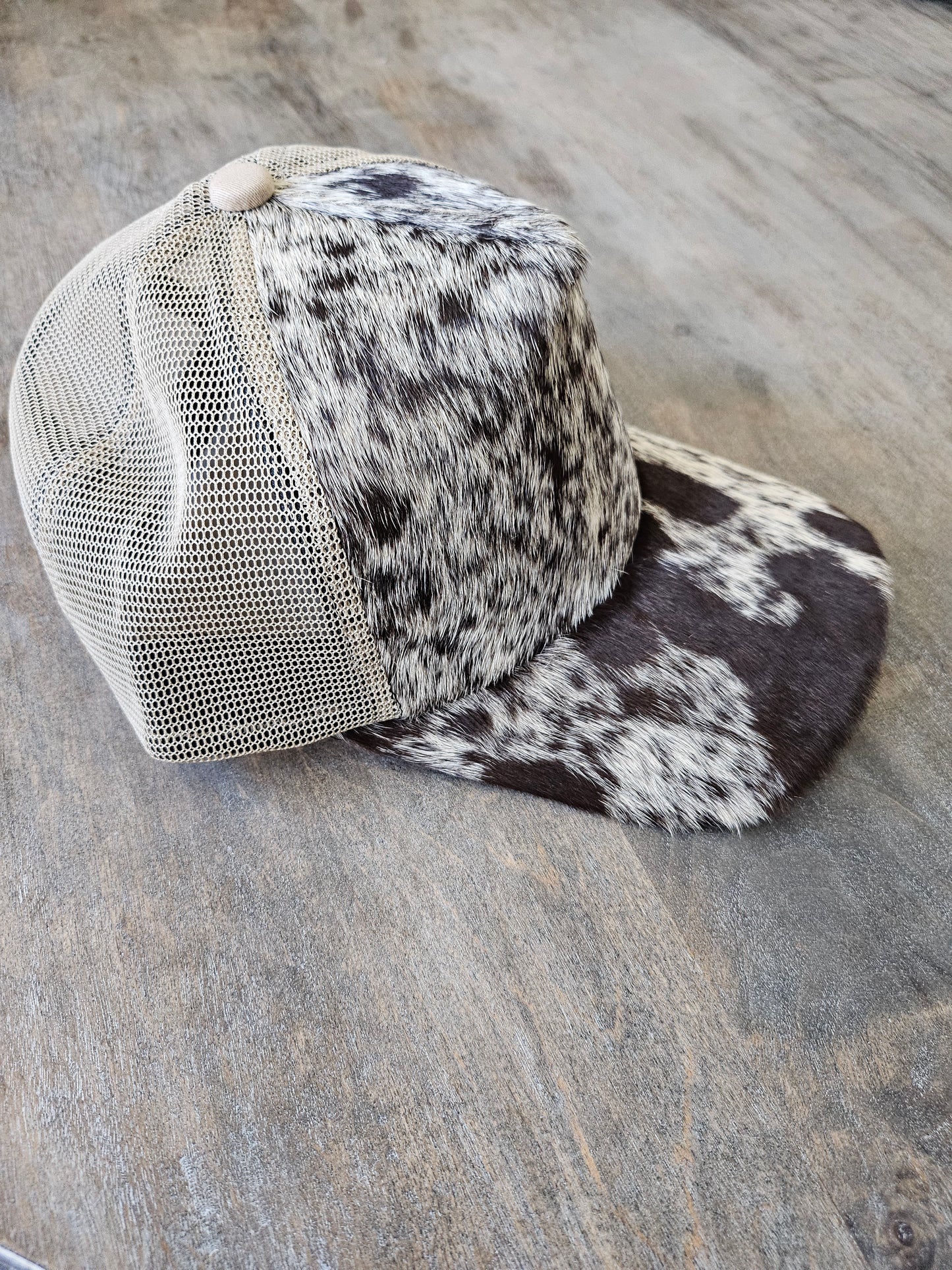 Western Linens - Genuine Cowhide trucker hat