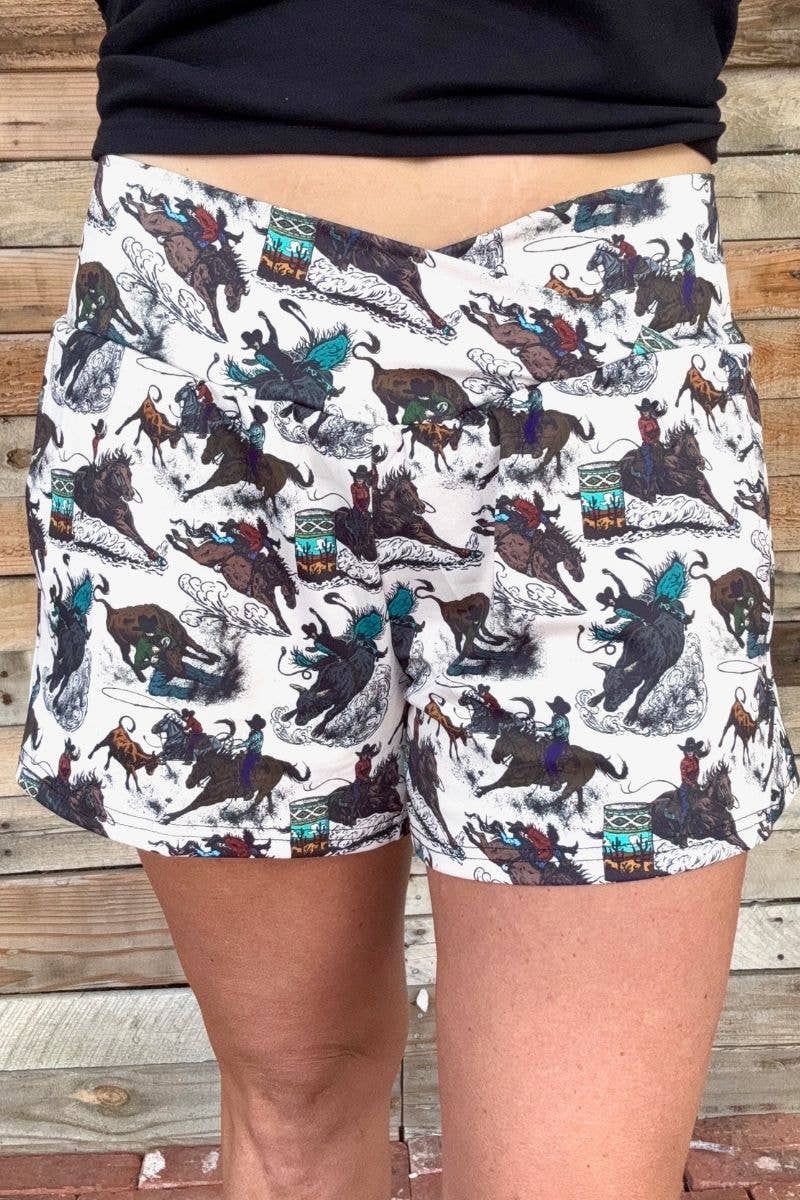 Western Horse Rodeo Shorts
