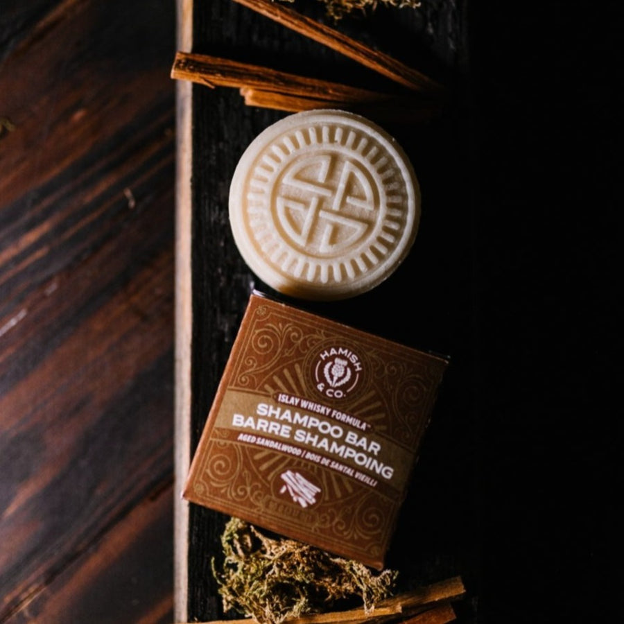 VIORI SHAMPOO BAR FOR MEN | LONGSHENG RICE WATER + SCOTTISH ISLAY WHISKY INFUSE sandlewood scent