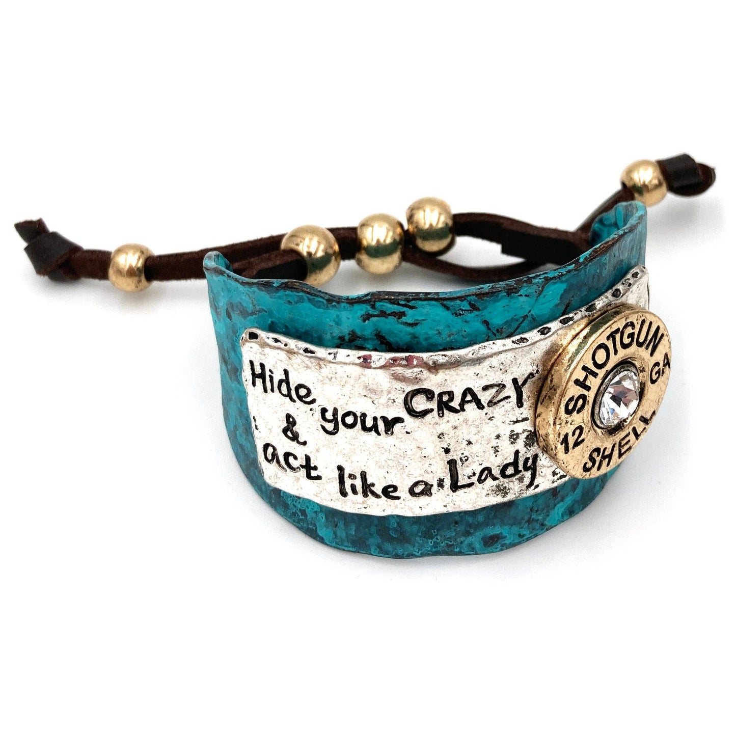 Hide Your Crazy Western Bracelet Cuff