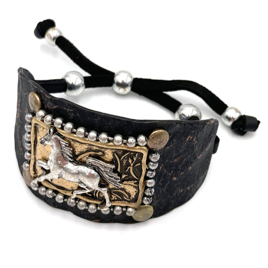 Running Horse Western Cuff Bracelet