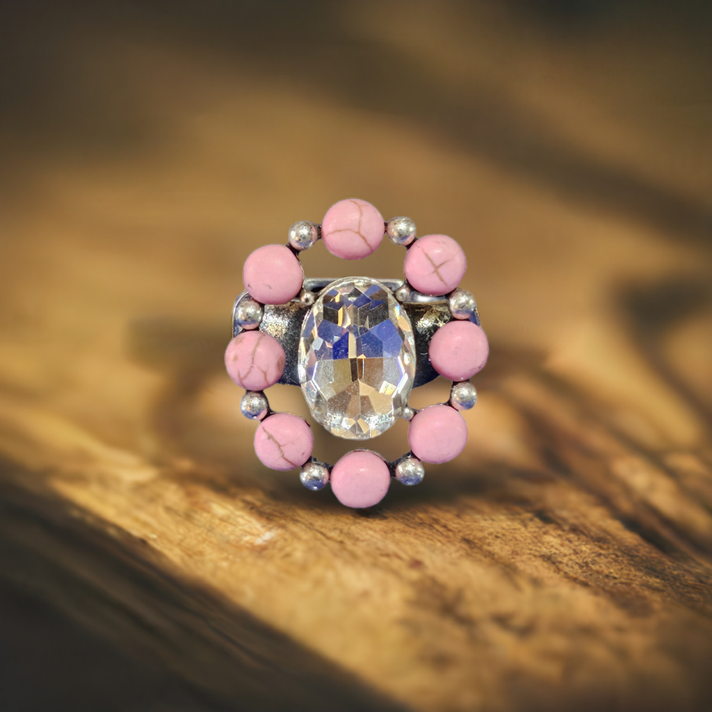 Pink Rhinestone Ring