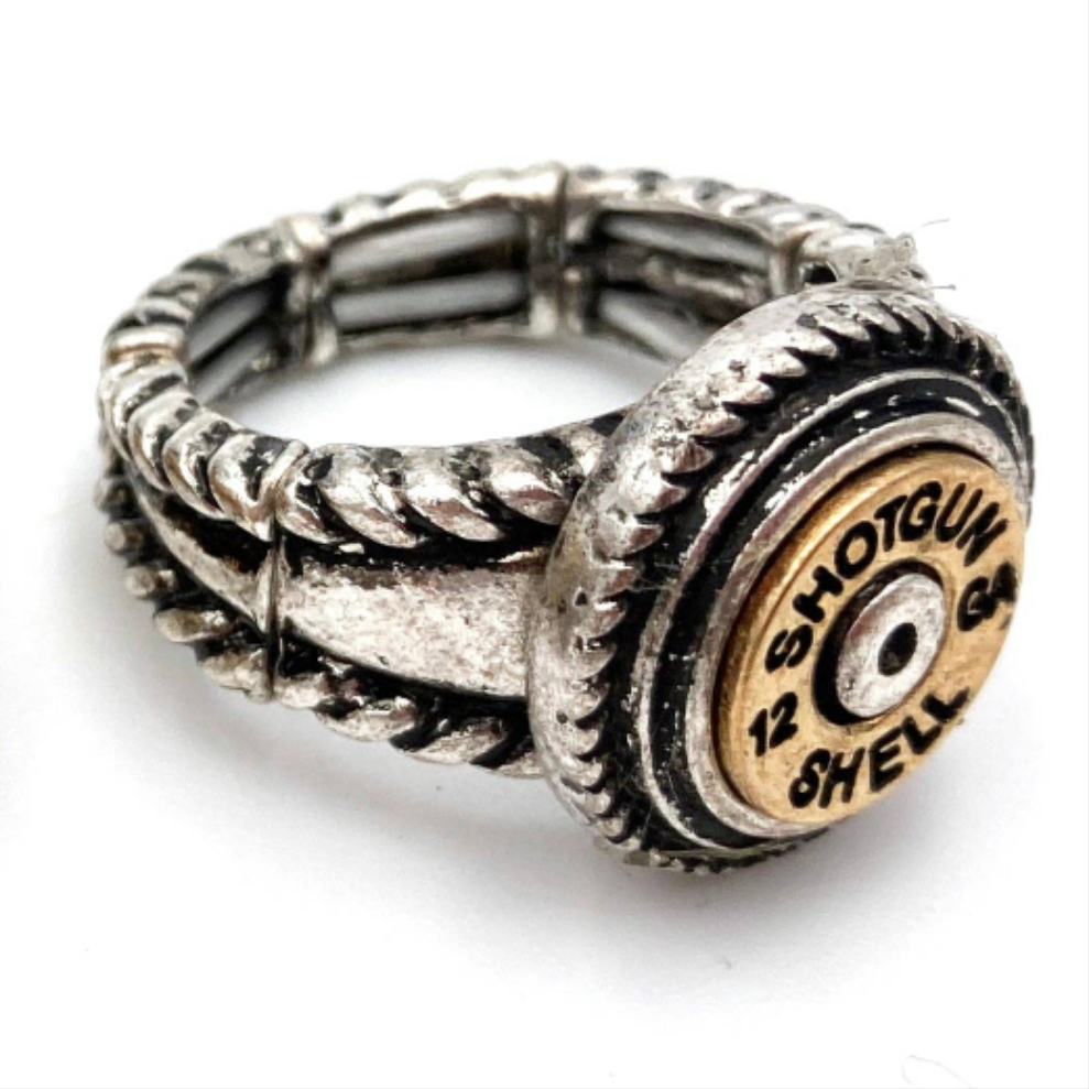 12 GA Shotgun Bullet Shell Western Stretch Ring