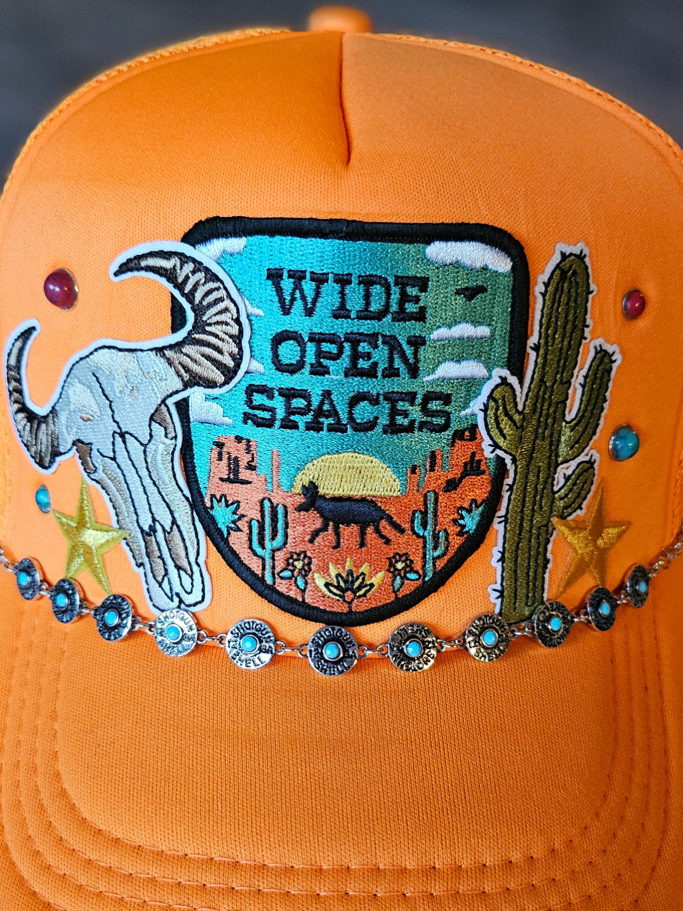 Custom western desert trucker hat