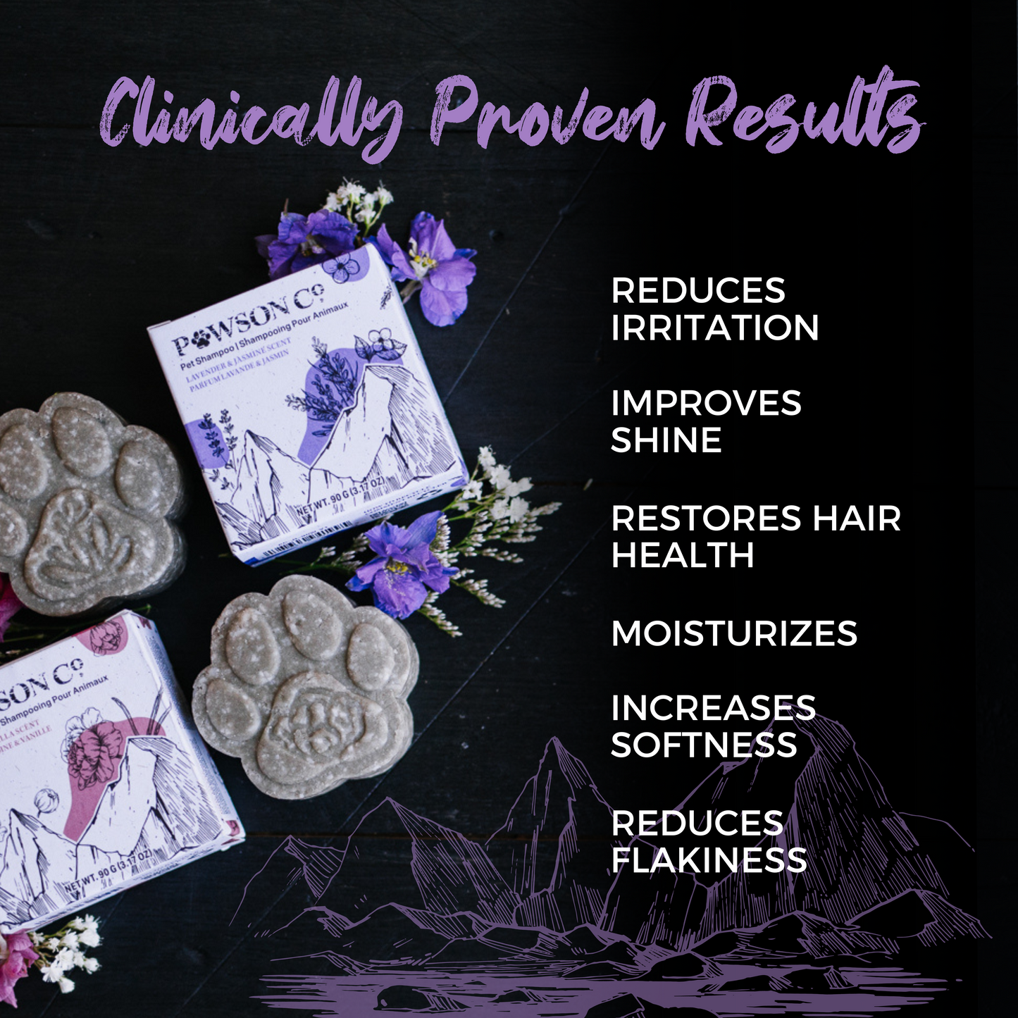 Pet shampoo all natural bars-peony vanilla, jasmine lavender, and cherry blossom