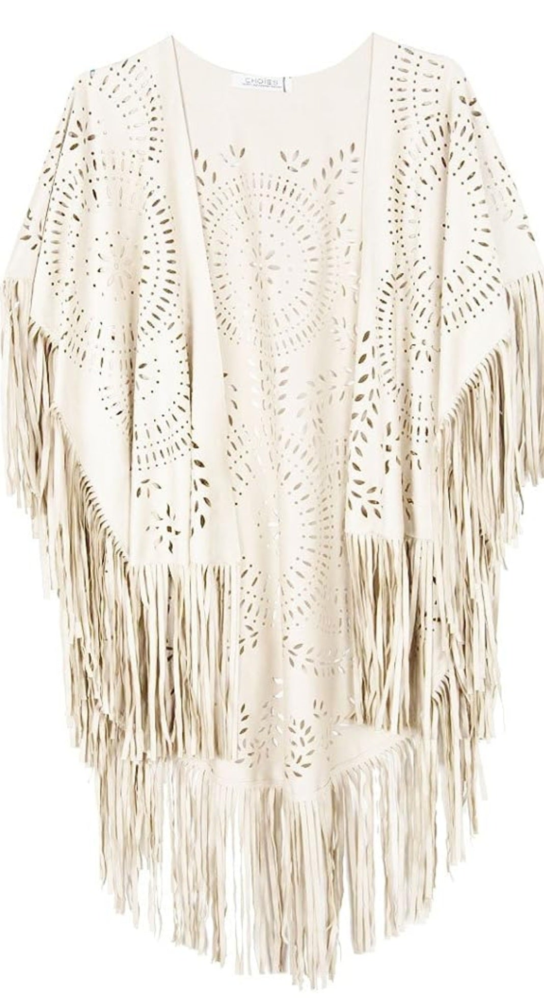 Gorgeous western boho Fringe tassel cutout Poncho shawl wrap