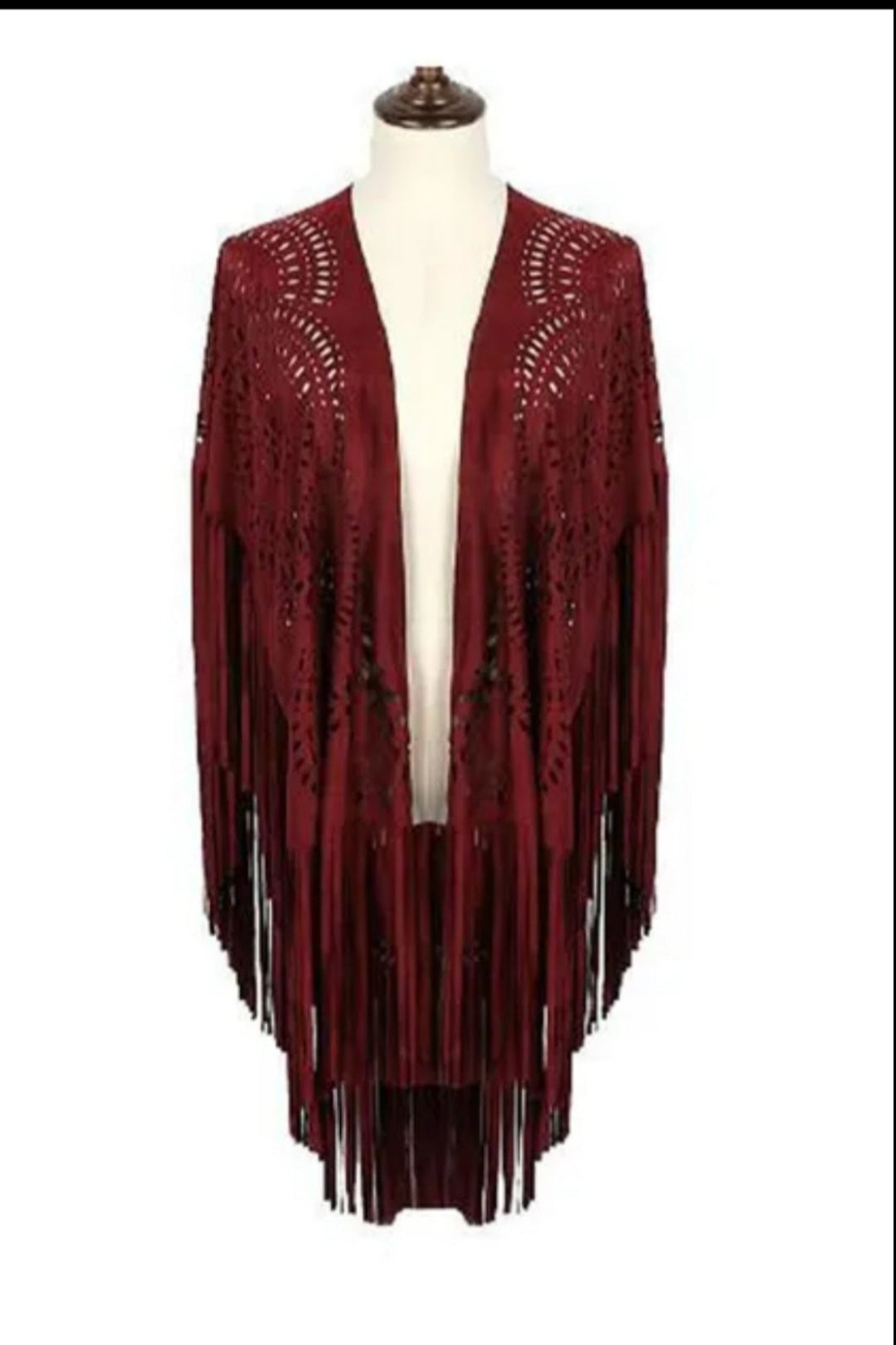 Gorgeous western boho Fringe tassel cutout Poncho shawl wrap