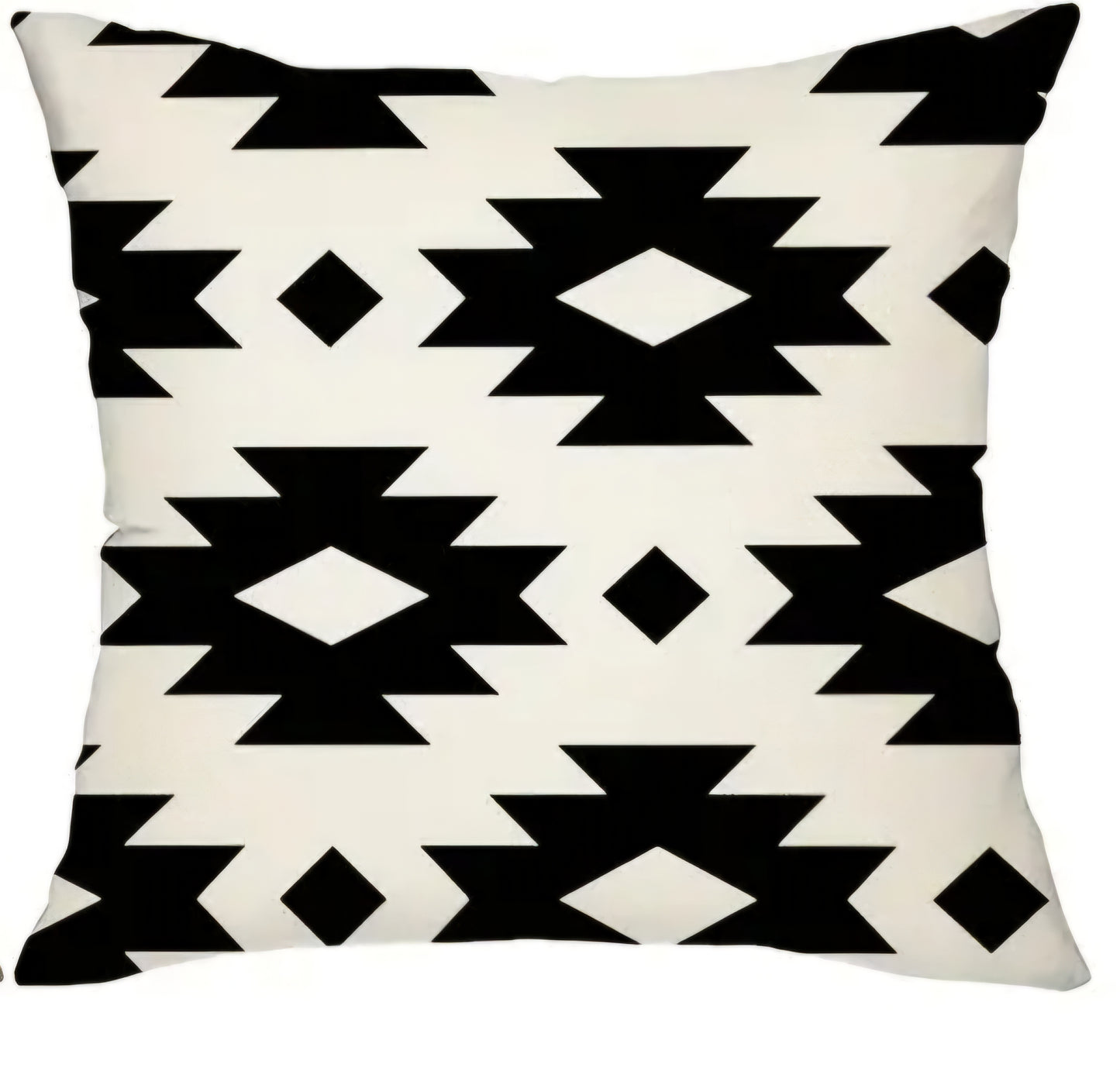 Black and natural white Aztec throw pillow covers 18x18 (cover only)