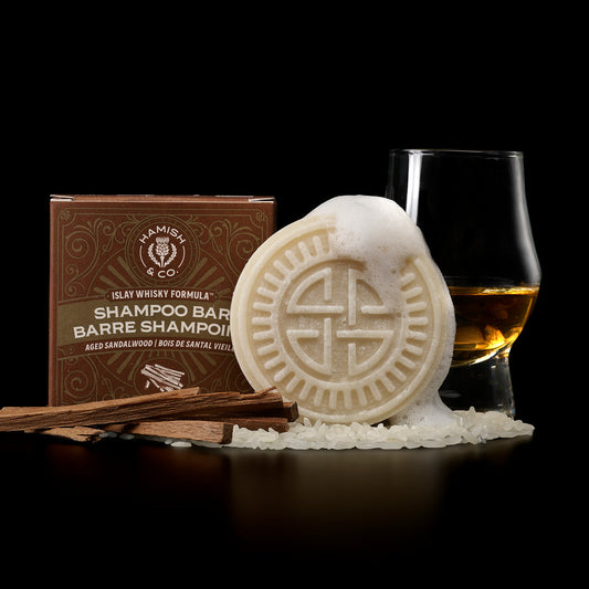 VIORI SHAMPOO BAR FOR MEN | LONGSHENG RICE WATER + SCOTTISH ISLAY WHISKY INFUSE sandlewood scent