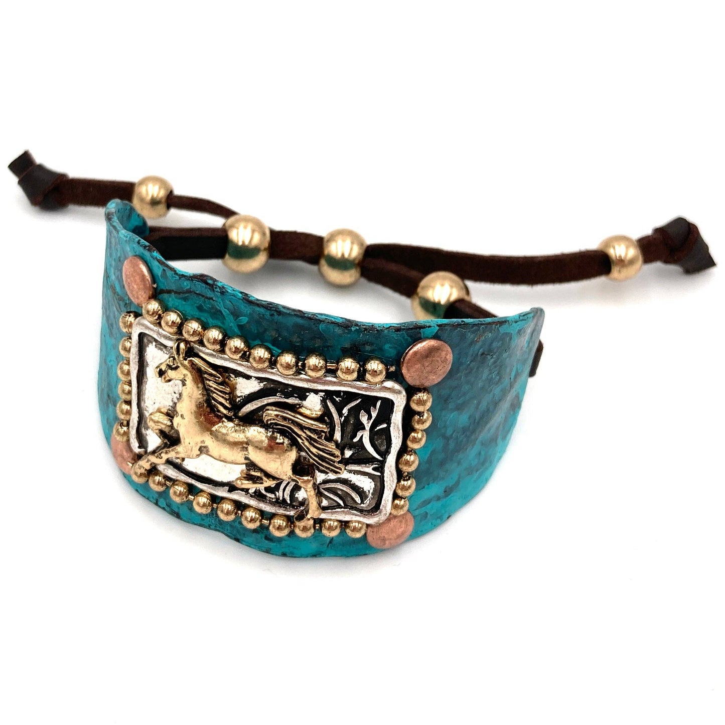 Running Horse Western Cuff Bracelet