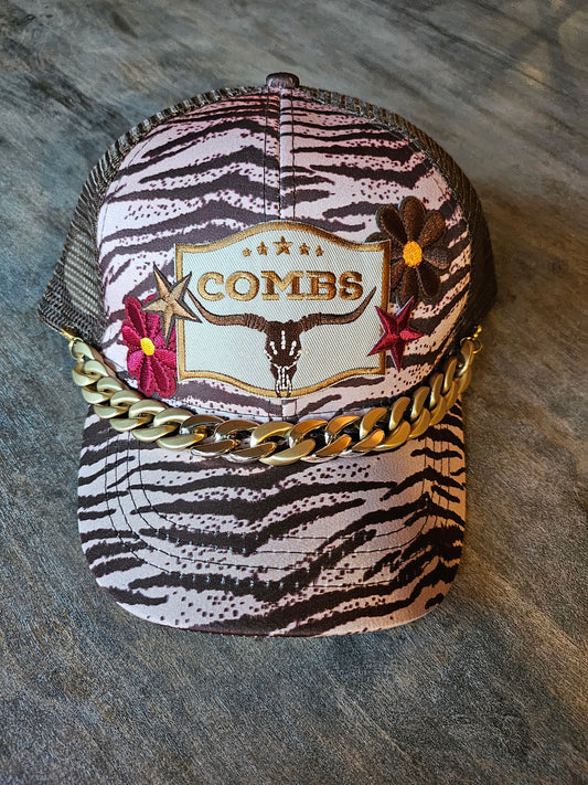 Custom "Luke combs" trucker ponytail hat