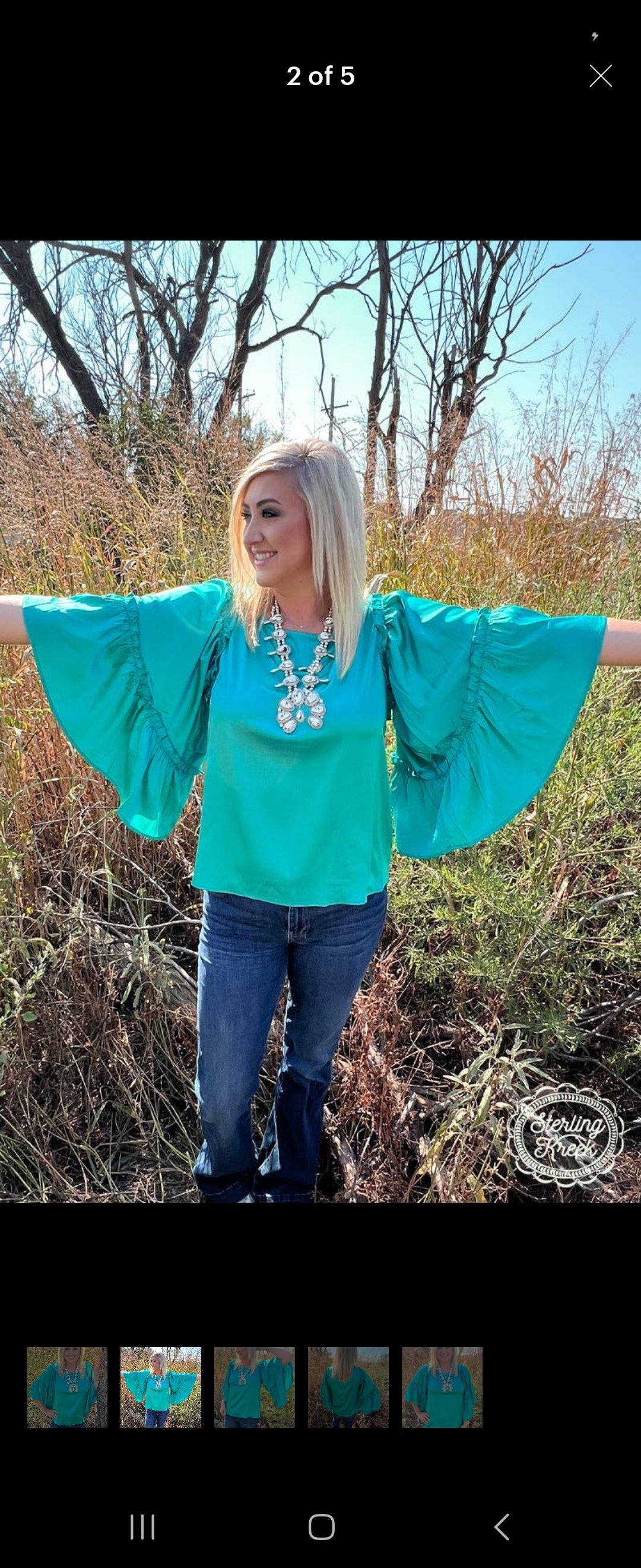 Sterling kreek INTO THE NIGHT SILK TOP in turquoise and wine red