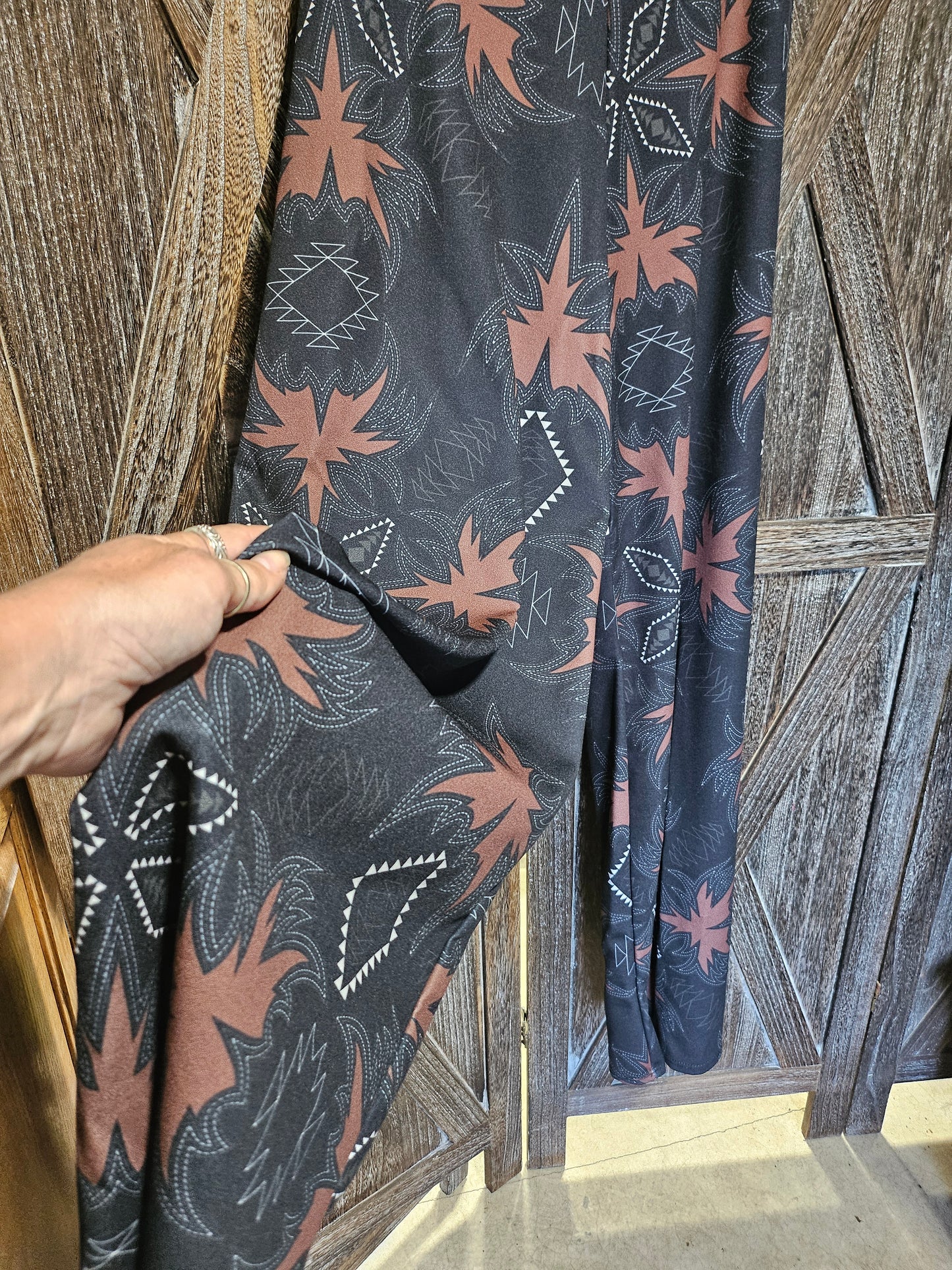 Aztec Boot Stitch Printed Trouser Pants