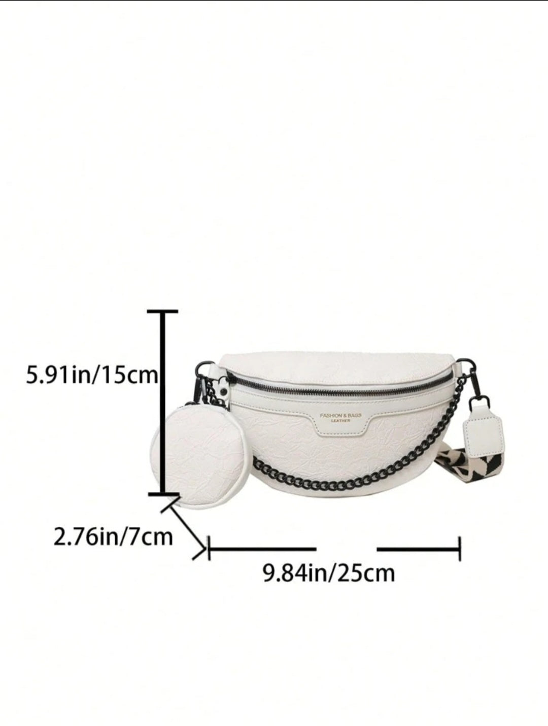 Cross body embossed faux leather bag with coin purse