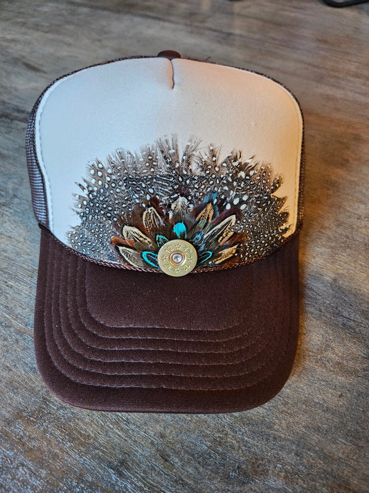 Feather crown custom trucker hats