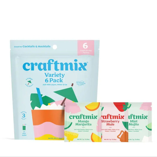 Craftmix drink mix, Mango Margherita, Strawberry Mule, Mint Mojito 6 pack