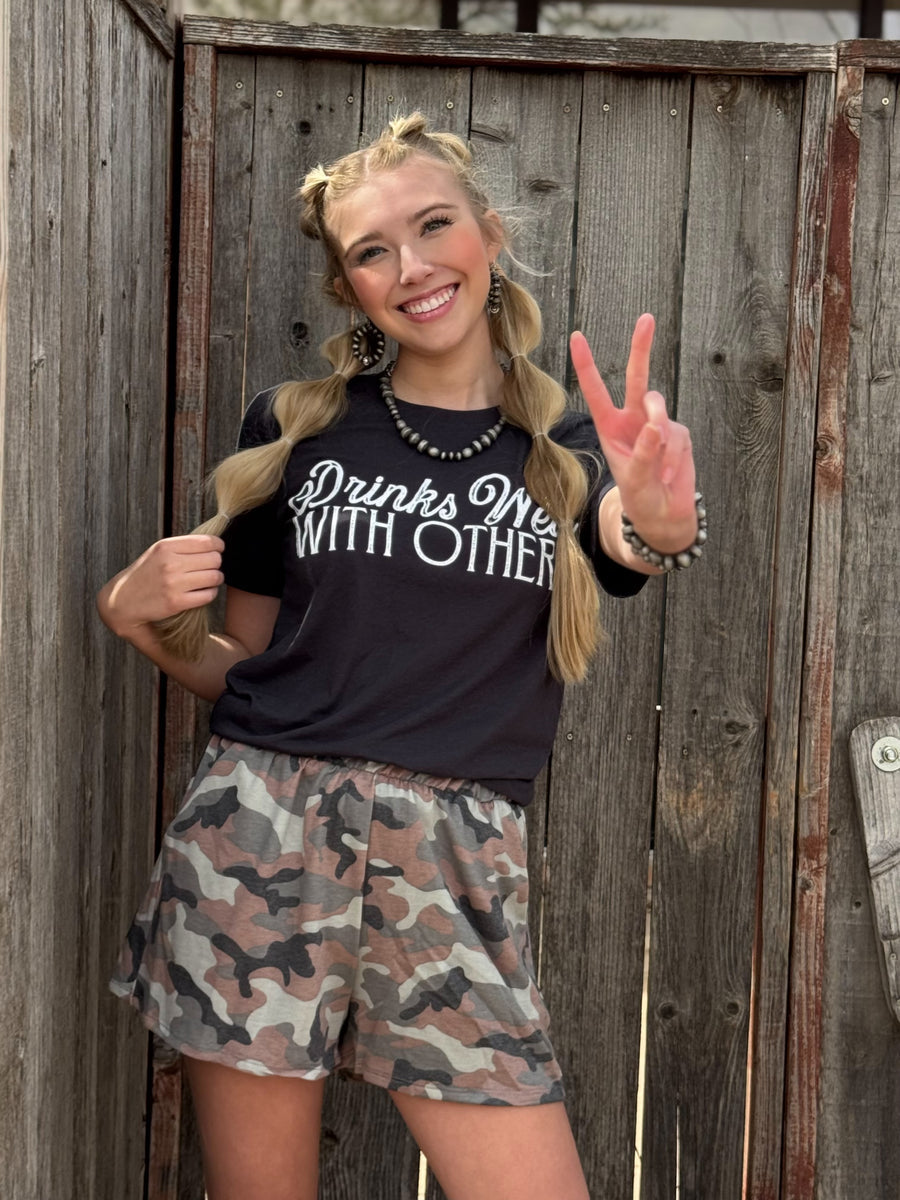 Camo print women's shorts