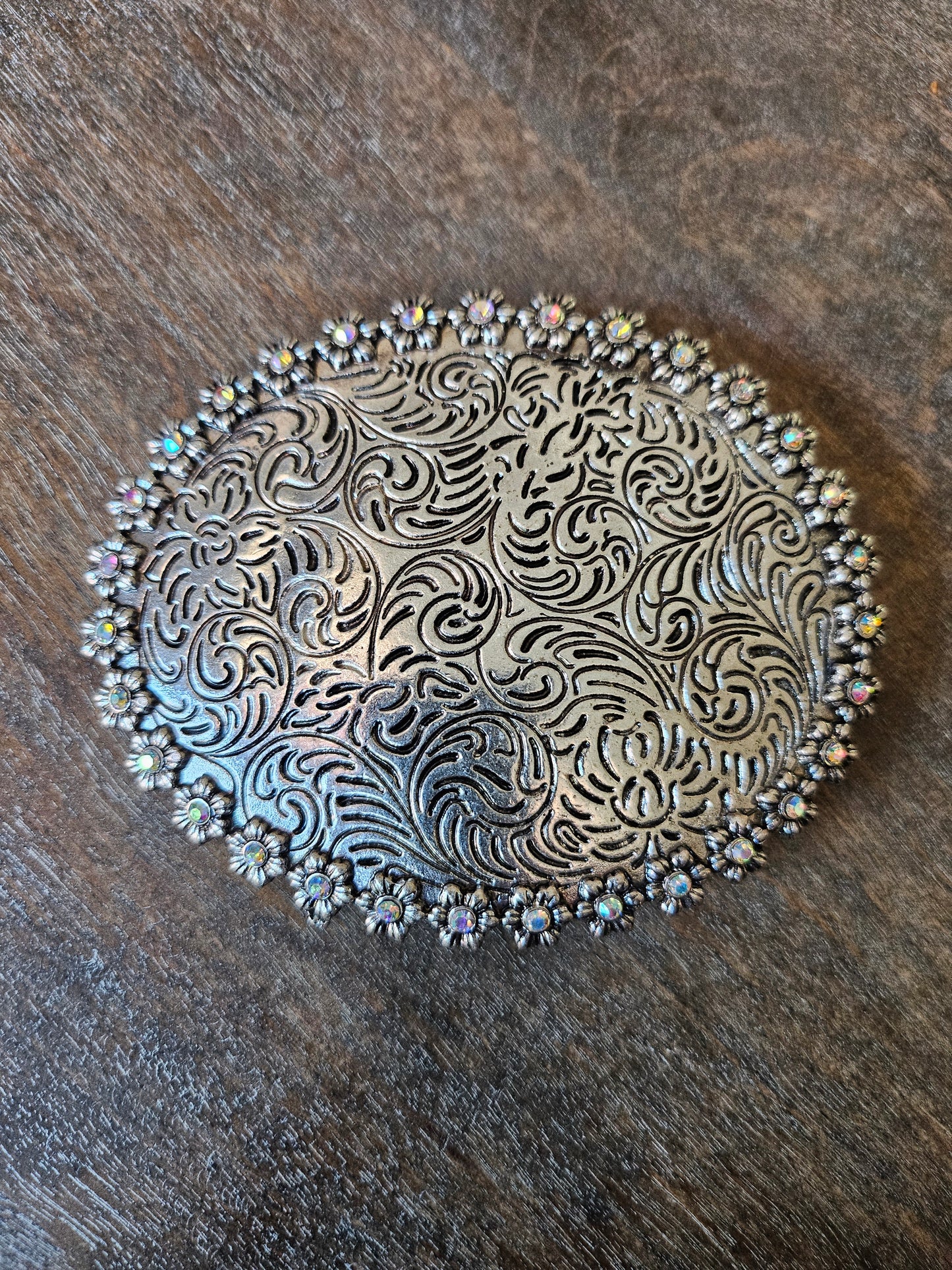 Western Flower Filigree Belt Buckle