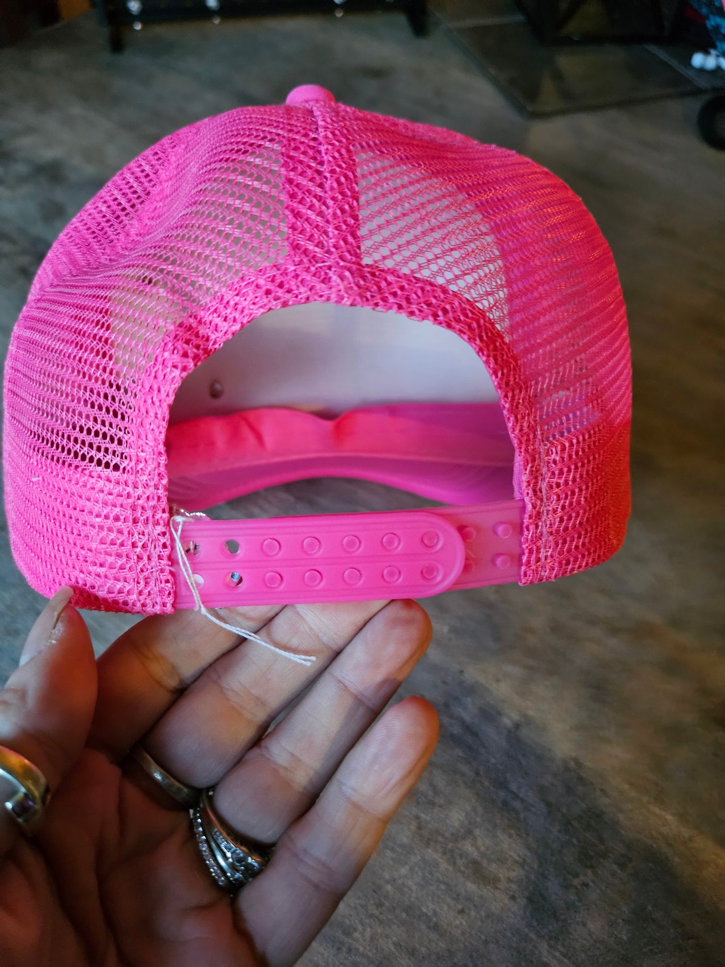 Custom hot pink jeep trucker hat