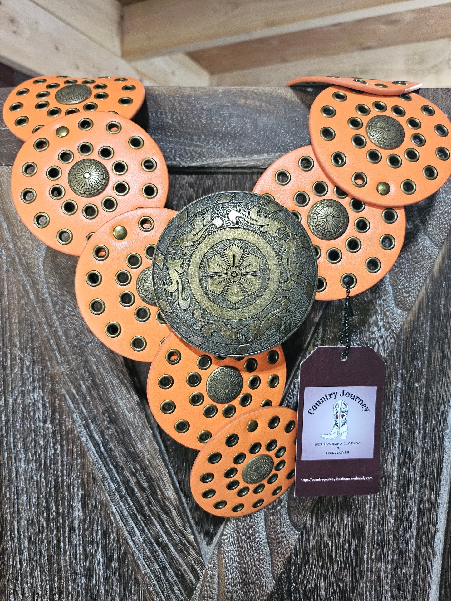 Orange adjustable disc belt