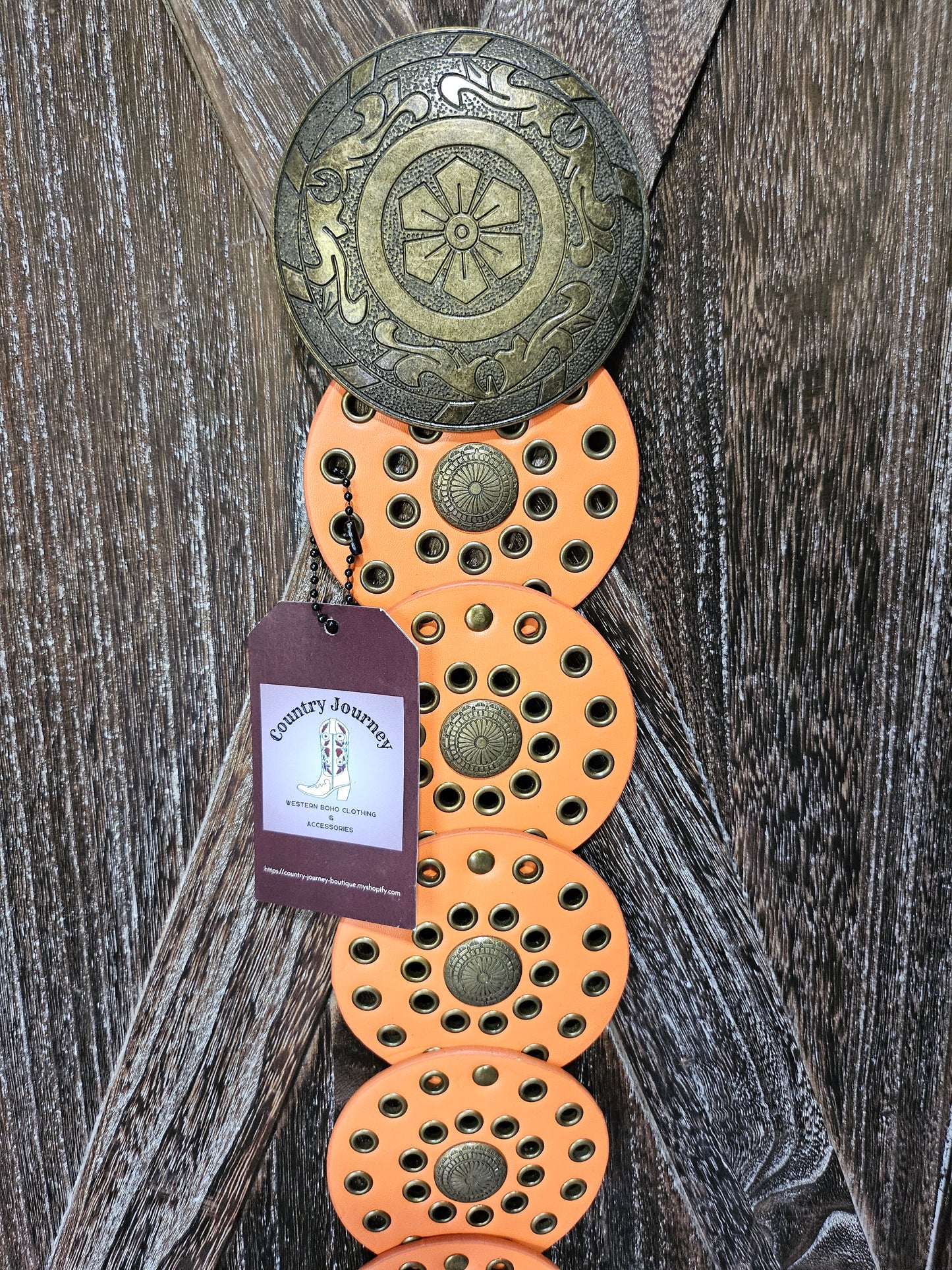 Orange adjustable disc belt