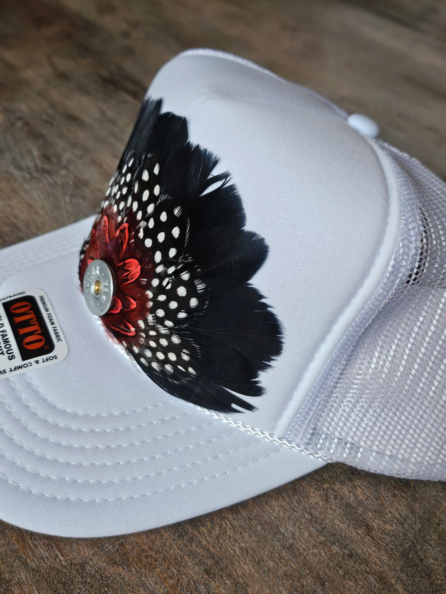 Custom white trucker hat