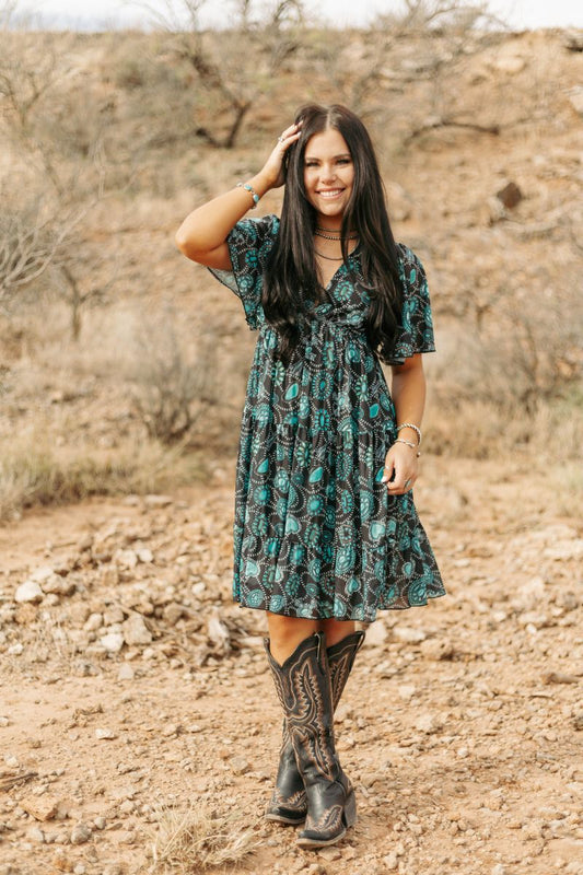 Navajo Country Squash Blossom Dress