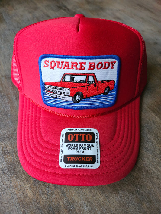 Red custom OTTO trucker hat
