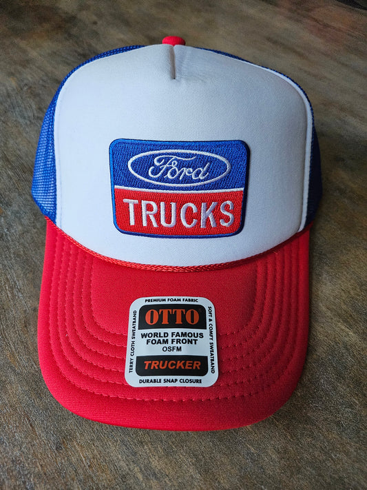 Ford Red White and Blue Trucker Hat Classic