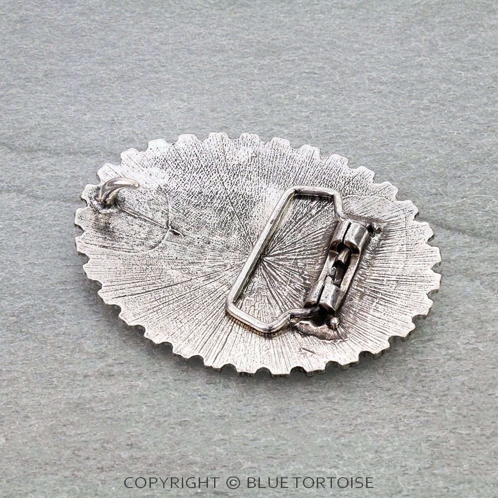 Western Flower Filigree Belt Buckle