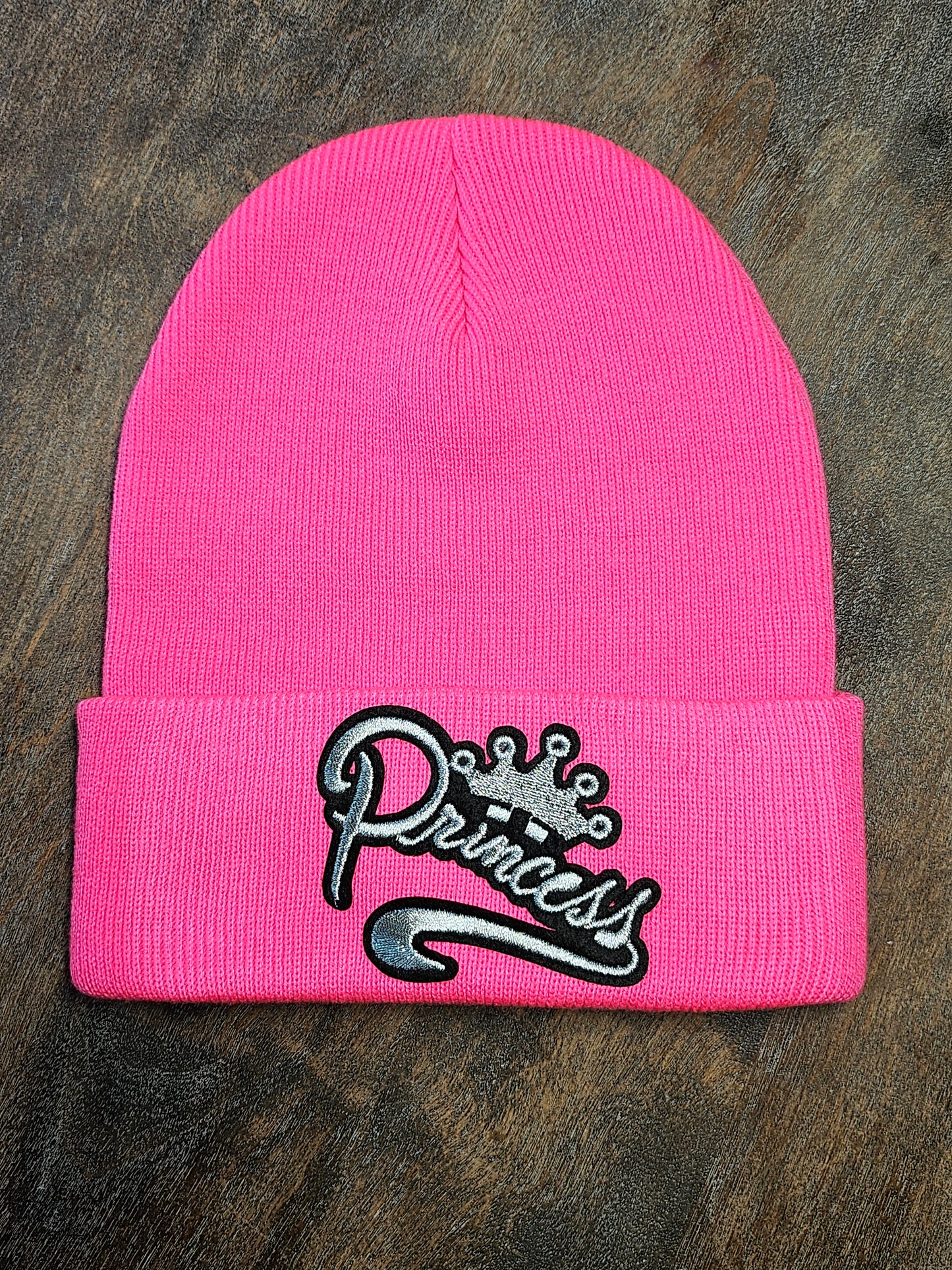 Beanie with embroidered patch